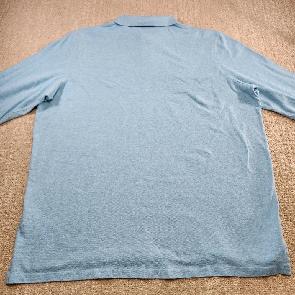 Polo‎ Ralph Lauren Shirt Men XXL Long Sleeve Polo Blue Knit Classic Fit Cotton